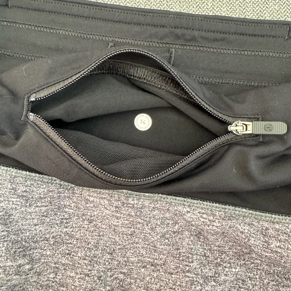 Lululemon Athletica Black and Heather Gray Athletic Shorts - Picture 4 of 4